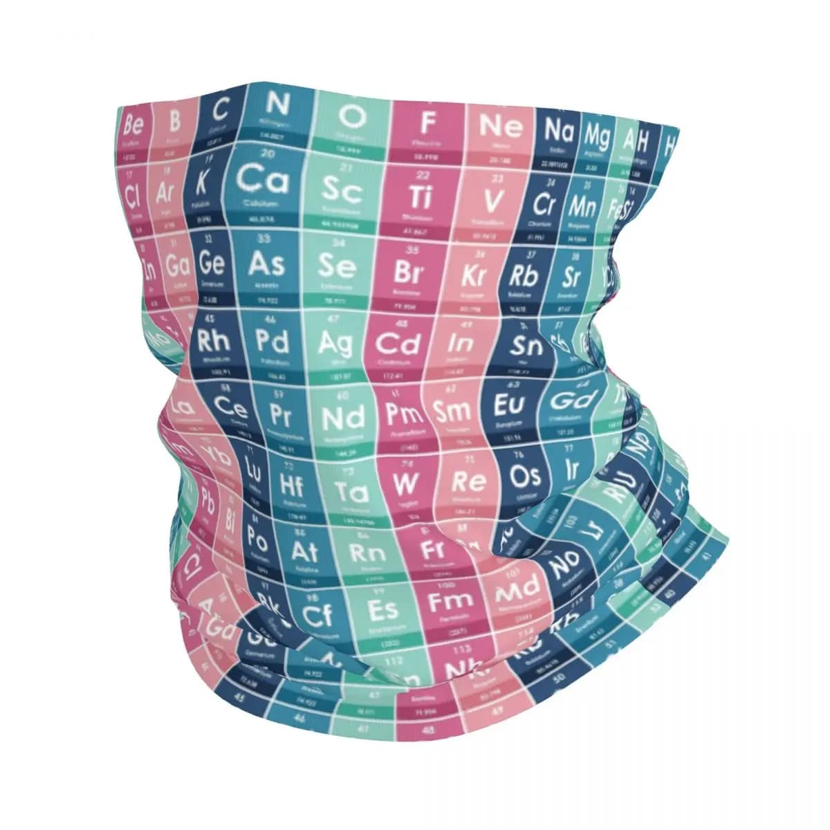Periodic Table Of Elements Bandana Neck Gaiter Printed Chemistry Balaclavas Mask Scarf Multi-use Headwear Riding Men Women Adult
