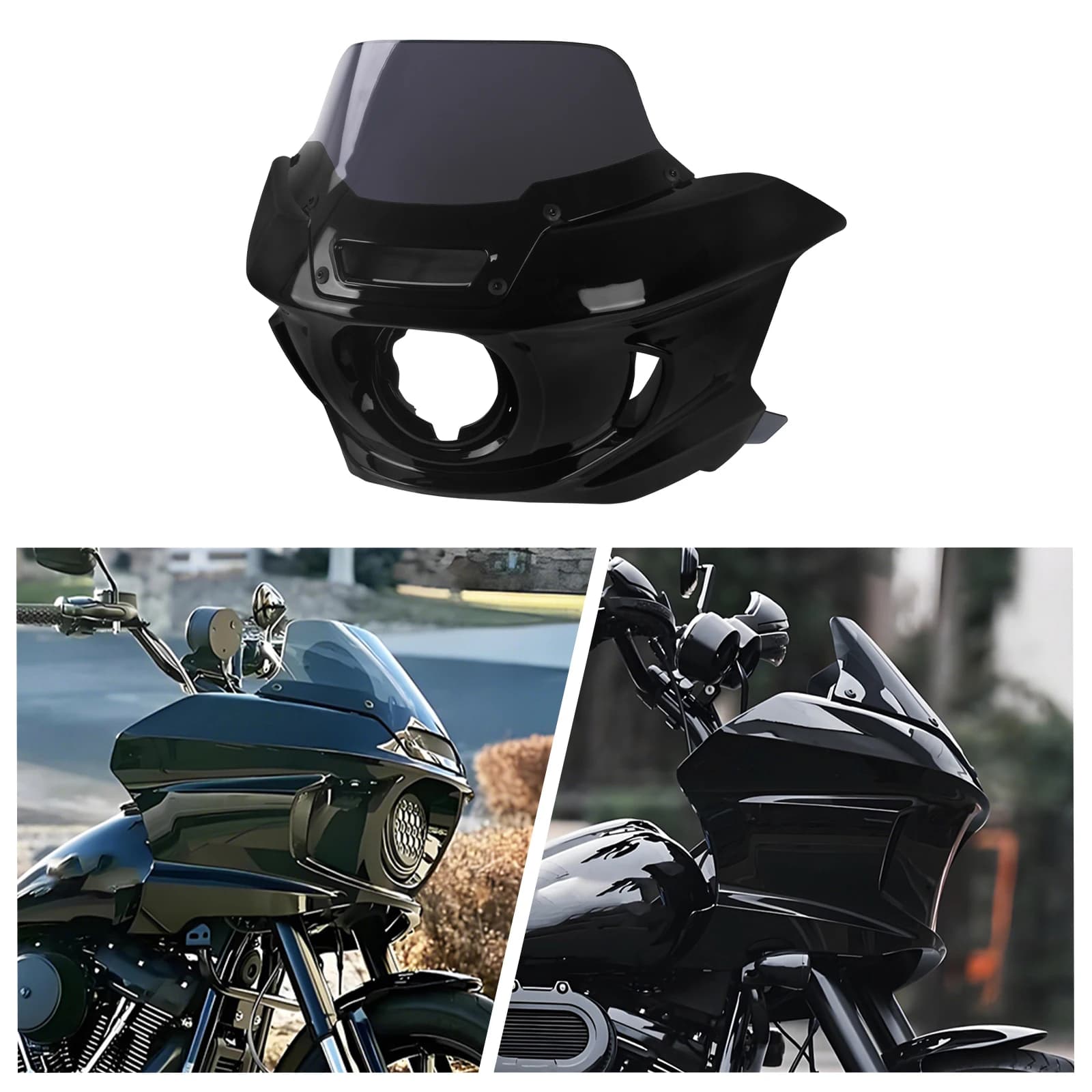 Copertura Faro Anteriore Moto, Maschera Frontale e Kit di Montaggio per Harley Softail 2018-in poi, Low Rider 2022-2025, Dyna 2006-2017