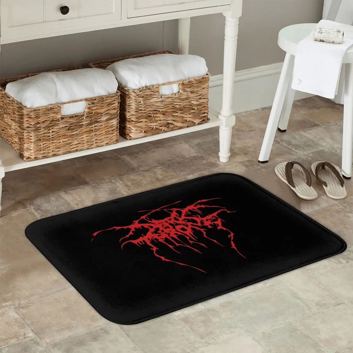Darkthrone Norwegian Black Metal Band Zerbino Anti-slip Absorbent Mat Bathroom Mat Living Room Mats