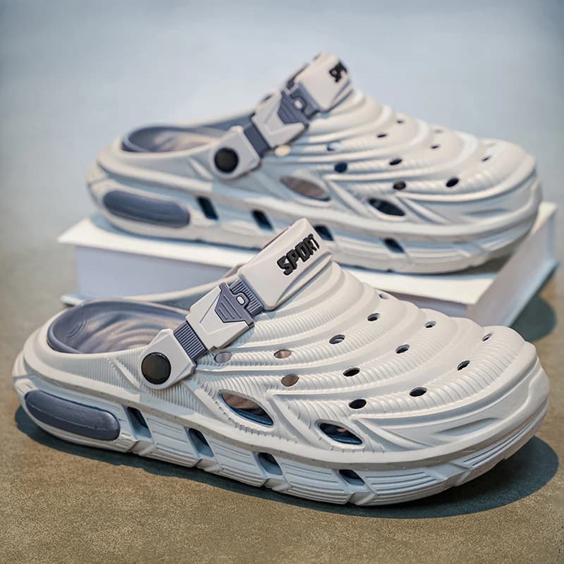 Unisex Summer Slippers Anti-Slip Driving Sandals Large Size 45 Beach Thong Shoes Wear-Resistant Comfortable EVA Material