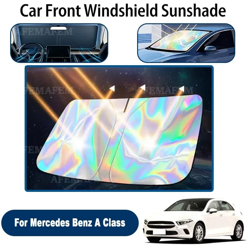 Windshield Sun Shade For Mercedes Benz A Class Foldable UV Reflective Car Window Cover