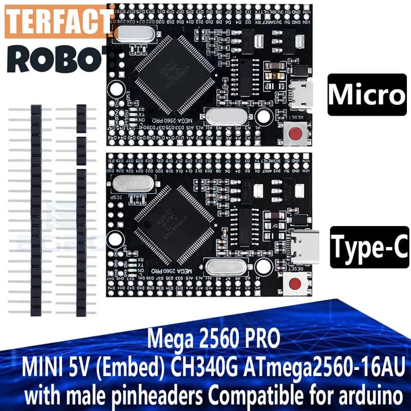 1 PZ Mega 2560 PRO MINI 5 V (Inmbato) CH340G ATmega2560-16AU with male pinheader Compatible for arduino Mega 2560