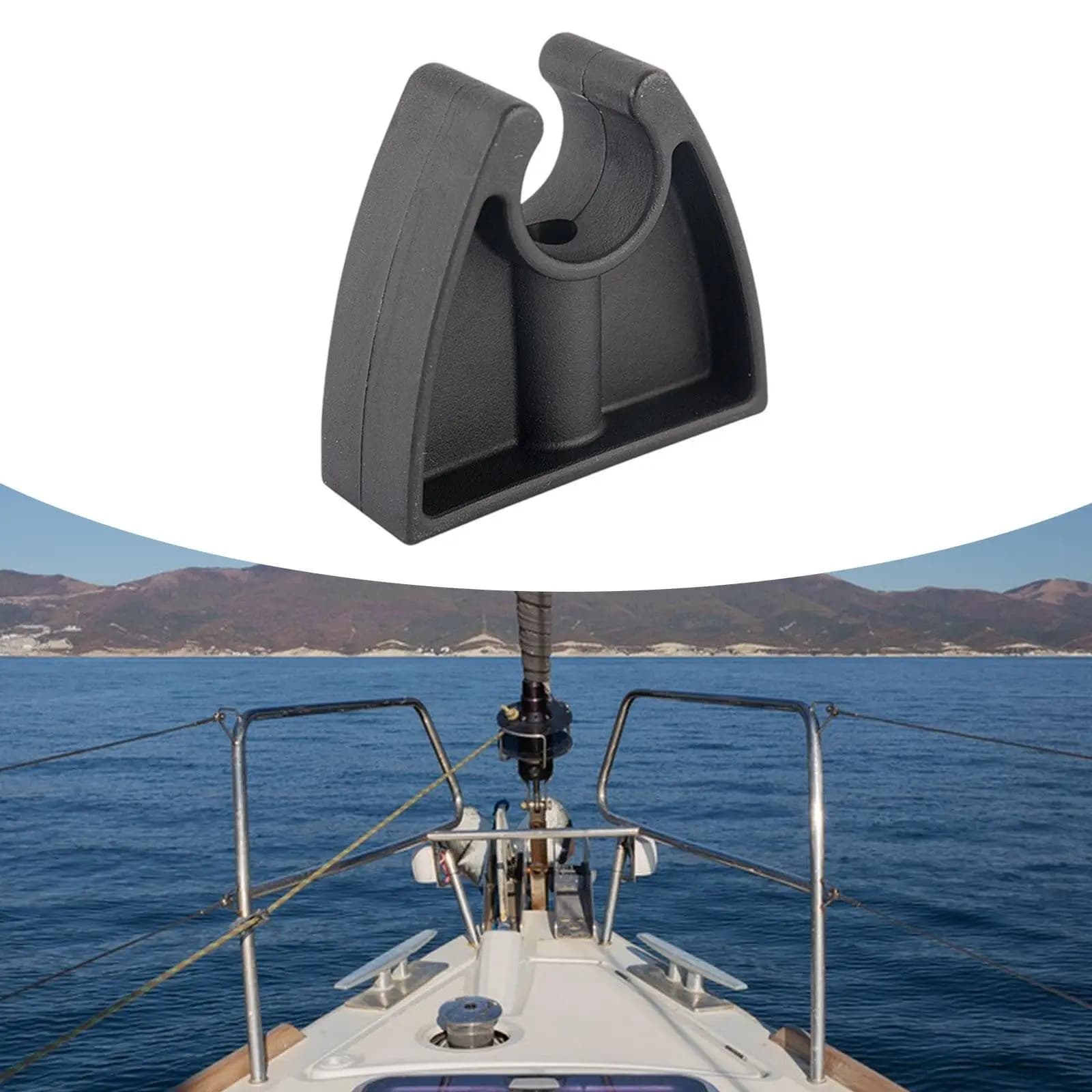 Accessorio per barca portatile con clip per riporre la luce su palo per ancore per kayak a cavo