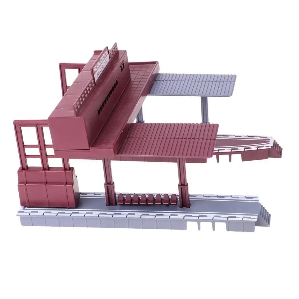 Kit Stazione Ferroviaria in Plastica Scala HO per Modellismo Ferroviario 1:87, Scenografia Ferroviaria