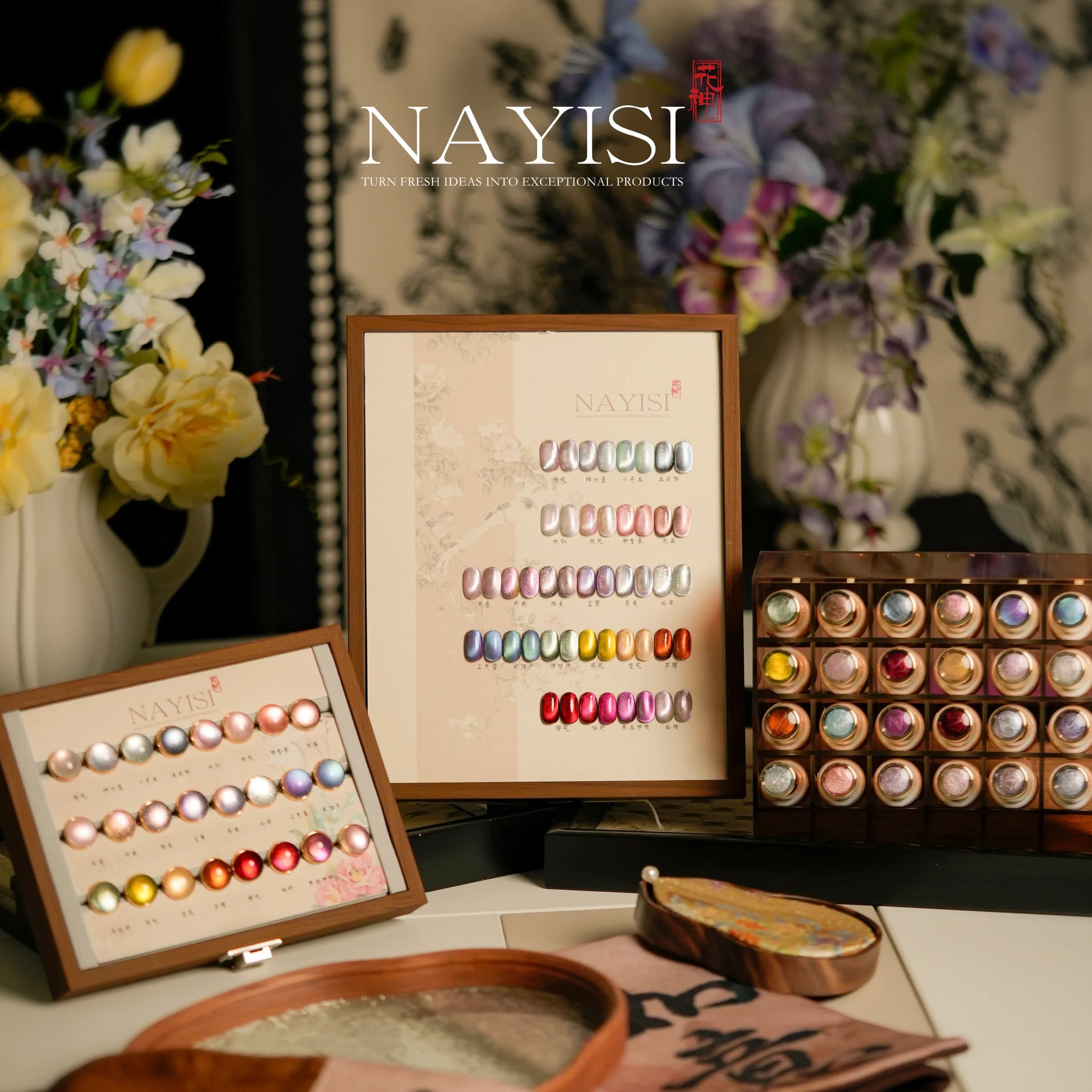 NAYISI 24 Colori Nuovo per l'autunno/Inverno di Expo 2024 Set di gel per unghie Cat eye Colore moda Kit per nail art Gel UV non tossico Salone per unghie