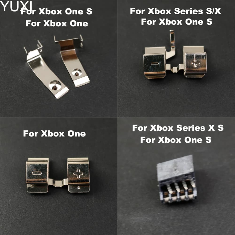 Set di connettori per batteria con clip in metallo per controller Xbox One S e Xbox Series X/S, supporto batteria con contatto a molla, ricambi per riparazione