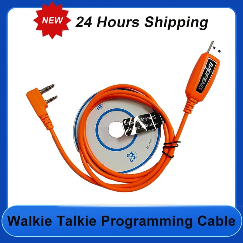 Cavo di programmazione USB con CD per Quansheng UVK5 UVK6 Plus Baofeng UV-5R UV82 888S UV-16 17 20 22 Pro Walkie Talkie Radio