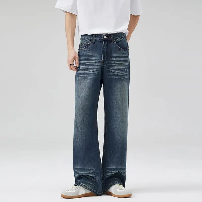 Y2K Men's Jeans Denim Pants with Boot Cut Slim 2025 Jeans spring summer Elephant Pants full figure Vintage Streetwear Cargo Jean