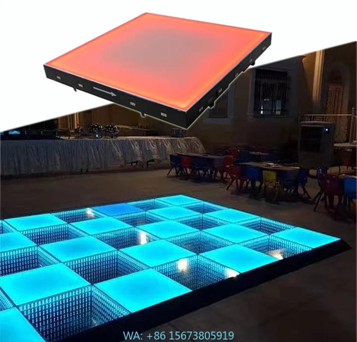 Acquista Nuove Piastrelle da Ballo RGB Disco, Pavimento da Ballo LED 3D Wireless Magnetico per DJ in Vendita