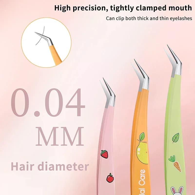 Ties for Extension Stainless Steel Eyelashes, Straight Toe Grips and Elbow to Retract Stickers and Tapes, for Scrapbooking and DIY