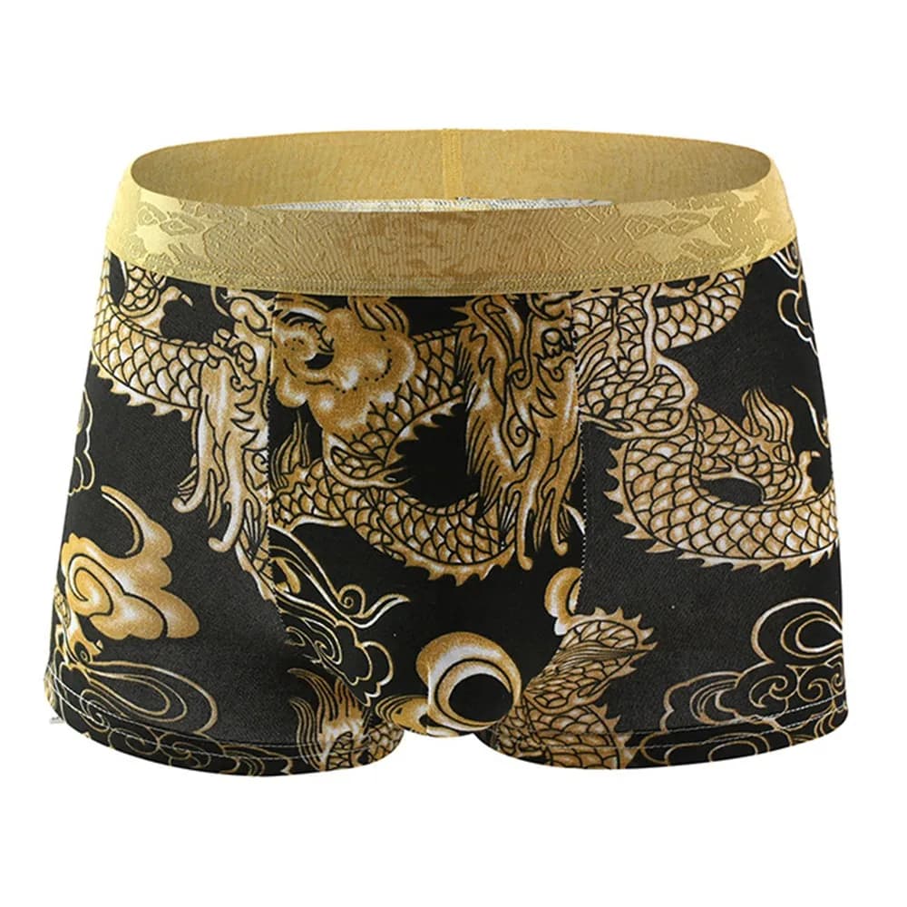 Slip da uomo mutandine modello drago biancheria intima allentata mutande comode pantaloncini traspiranti maschili Slip For Man