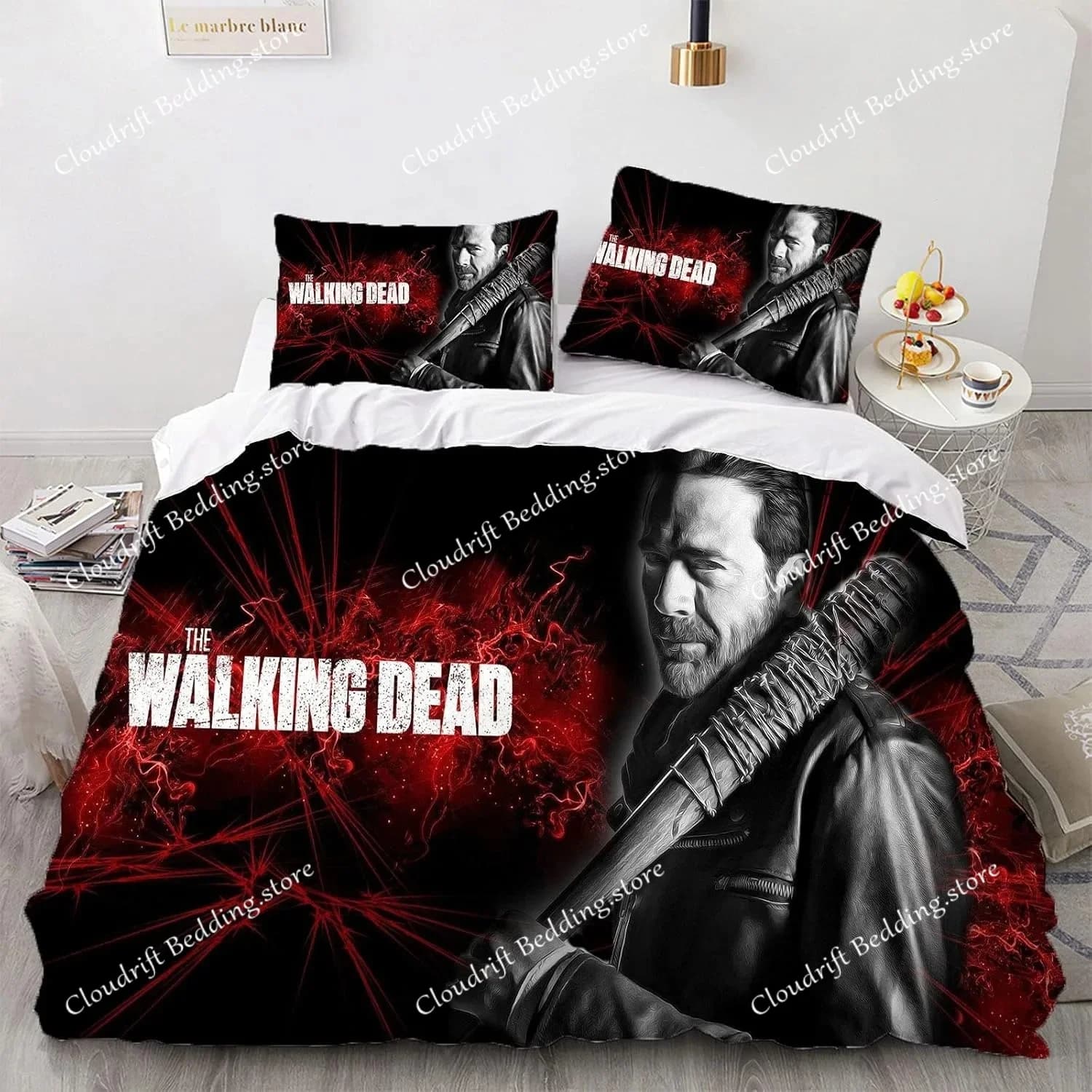 Set Copripiumino The Walking Dead, Set Biancheria da Letto Anime Cartoon, Decorazione Camera da Letto per Adulti e Ragazzi, Regalo per Bambini, Misure Singolo, Matrimoniale, King Size