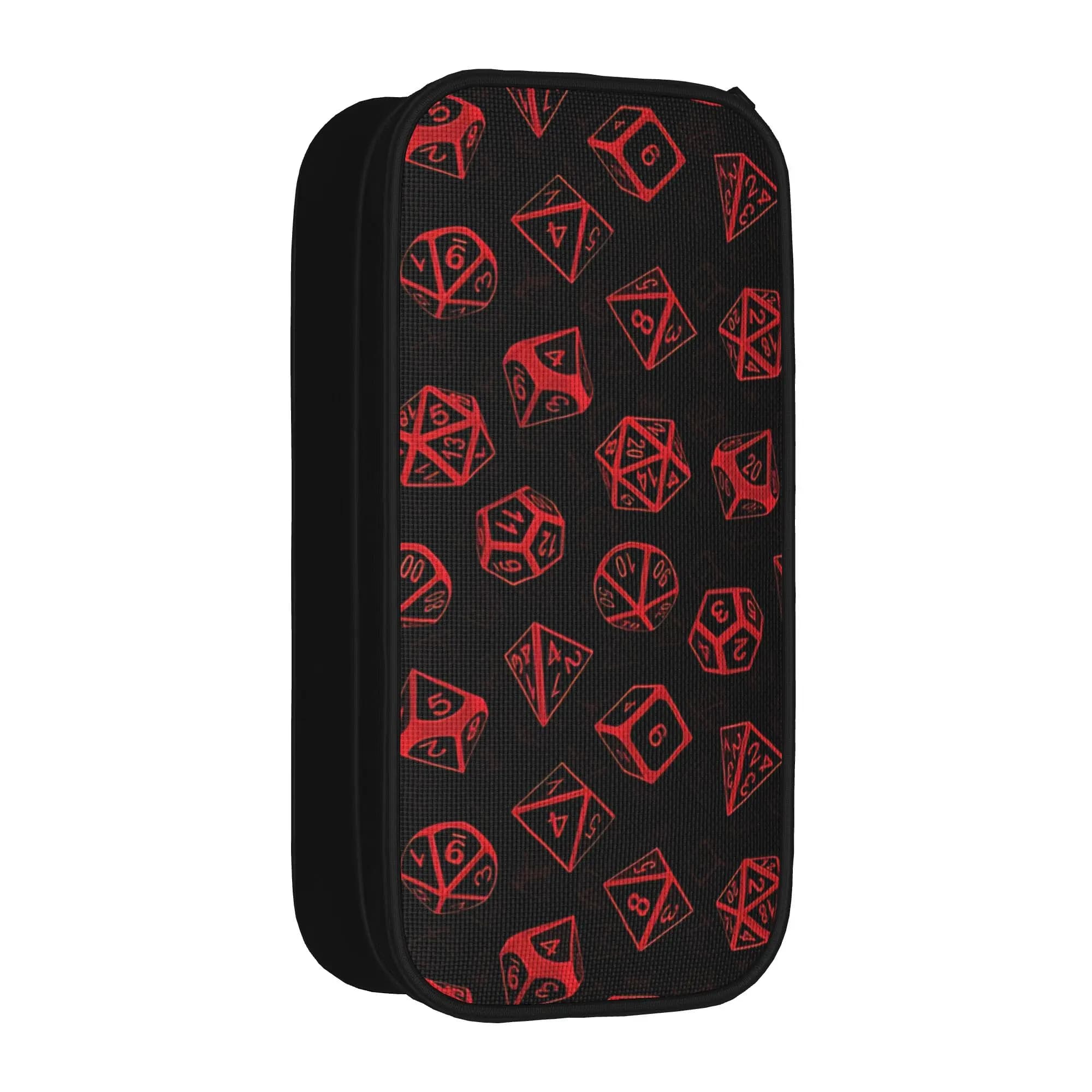 DND D20 Dice Set Pencil Case Cute Pen Box Bags Student Large Storage Office Zipper Pencilcases