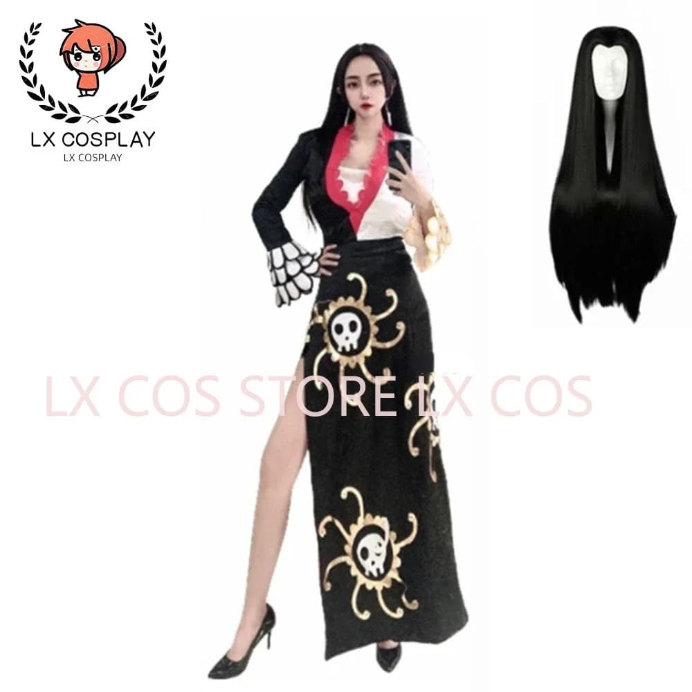 Anime Boa Hancock Cosplay With Cloak Boa Dress Costume Custom Made Sailor Suit Halloween Costumes