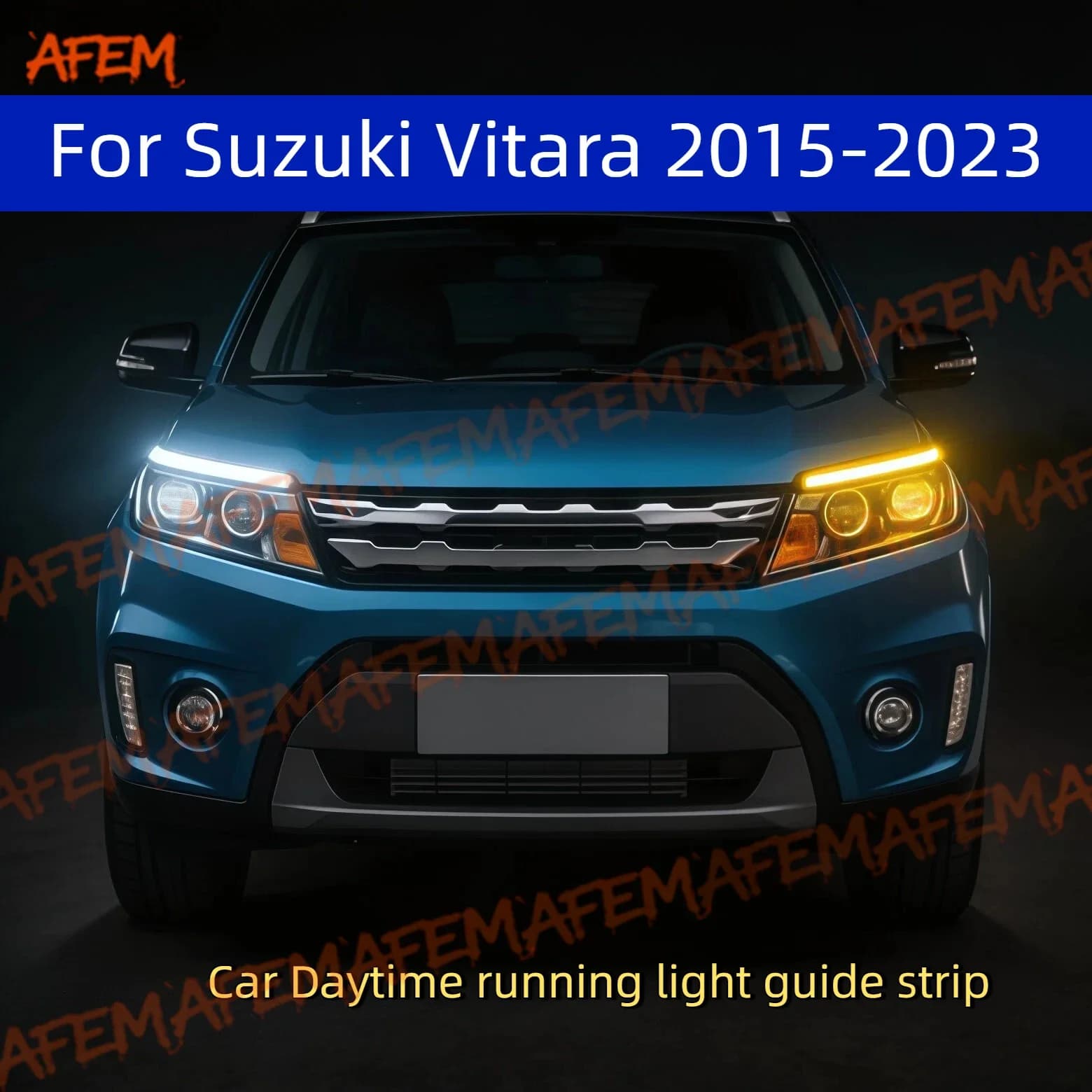 2Pcs 12V Led Guide Strip Headlight For Car Daytime Running Lights Turn Signal DRL Car Modification For Suzuki Vitara 2015-2023