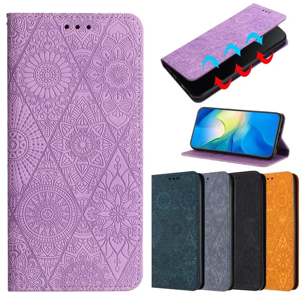 Redmi 14C 13C 12C 10C POCO C65 M6 Magnetic Leather Phone Case for Xiaomi Redmi Note 13 12 11 Pro 12S 14T Flip Case Cover