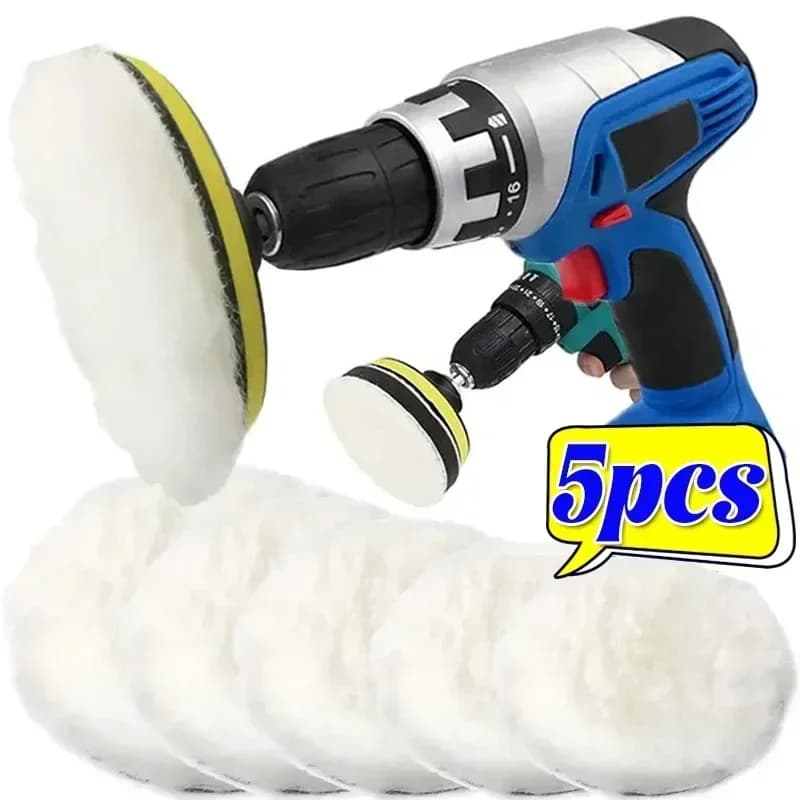 3/4/5/6/7 pollici Kit di lucidatura tampone di lucidatura Auto ceretta disco di spugna ruota di lana Auto vernice cura lucidatrice Pad per lucidatrice Auto