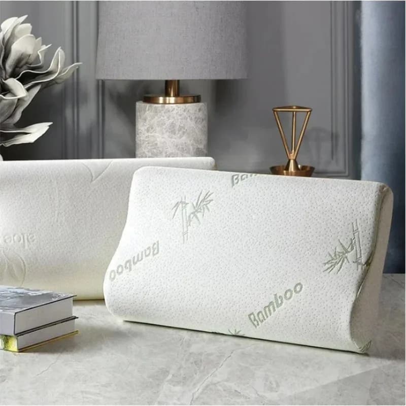 + Cuscino ondulato in cotone Space Memory, design alto e basso, scelta di assistenza sanitaria di vendita calda per l'allineamento del collo e il sonno confortevole