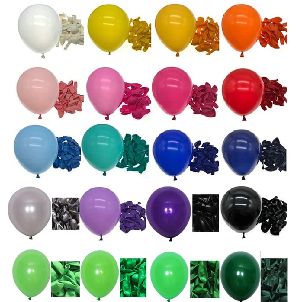 Palloncini in lattice sfusi 100-200 pezzi / set 5 10 12 pollici Vendi luce verde scuro viola rosso nero bianco arancione blu rosa palloncini decorazione