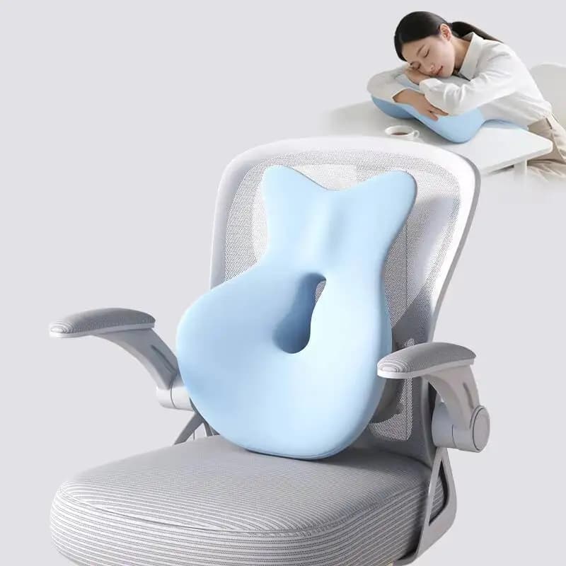 Cuscino per pisolino ergonomico multifunzionale con supporto lombare per lettura in ufficio e poggiatesta Cuscino per il corpo lavorato a maglia per schienale della sedia da ufficio