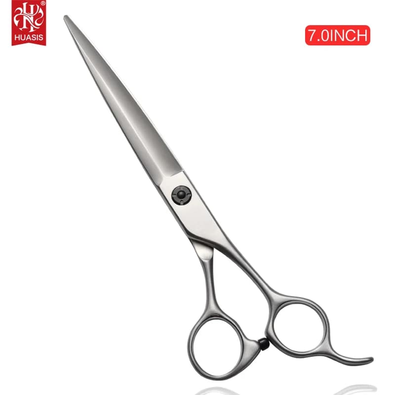 Forbici Professionali per Toelettatura Animali HUASIS BE81, Finitura Opaca, Taglio Liscio, 7'' 7.5'' 8'', in Acciaio 440C