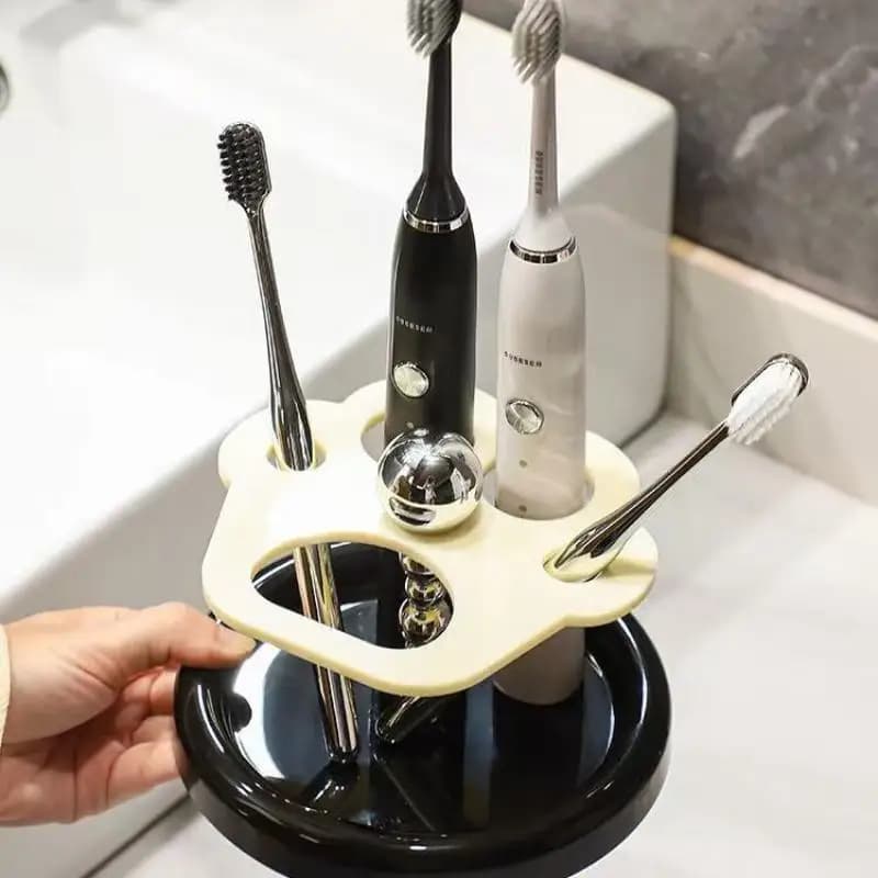 。 Supporto per spazzolino elettrico a forma di zampa di cartone animato, base portaoggetti, simpatico organizer da bagno, supporto igienico personale per la casa