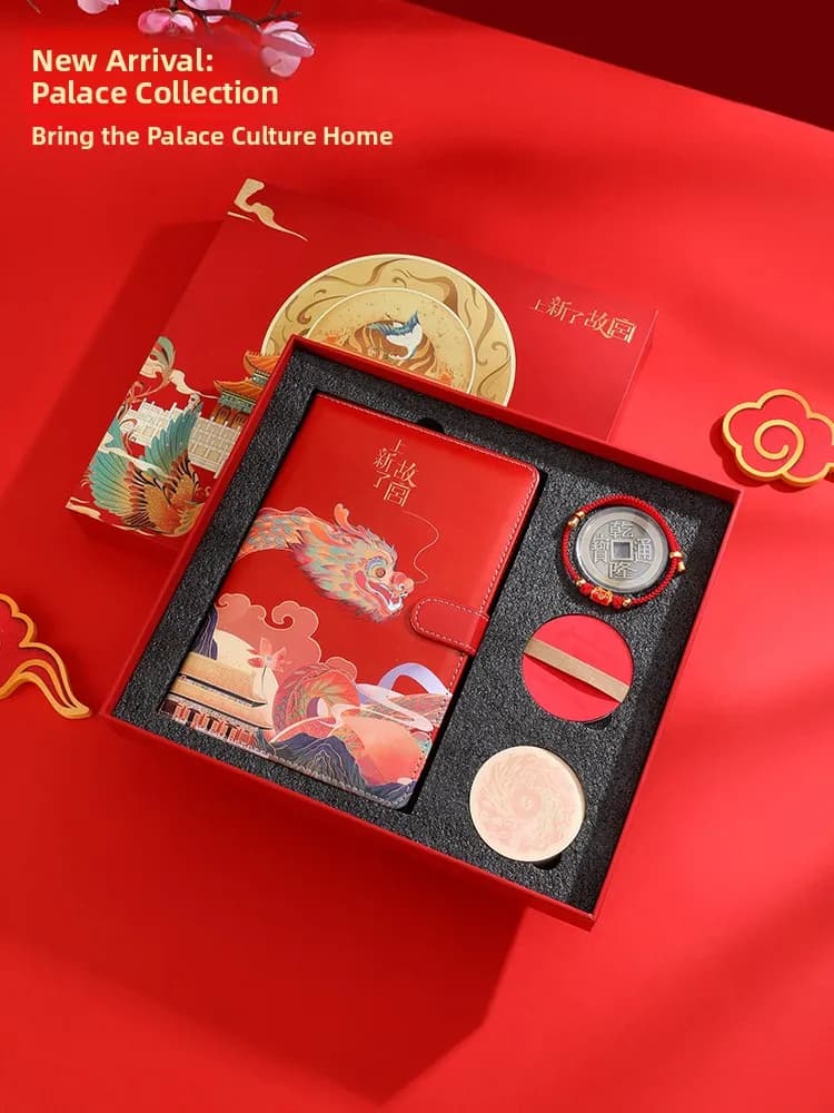 New Arrival Forbidden City Dragon Notebook Planner Office Stationery Graduation Gifts Classmate Birthday Present Box