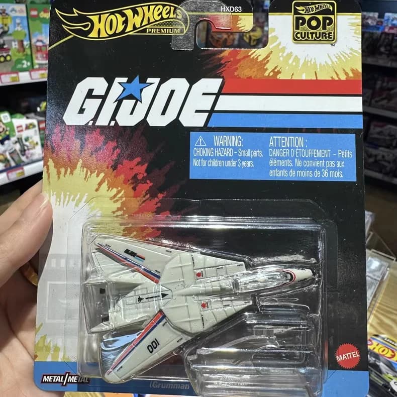 Hot Wheels Premium 2025 Cultura pop GIOE Combat Jet Skystriker F14 1:64 Pressofuso Modello Corpo in metallo Ventole da collezione Regalo Giocattolo