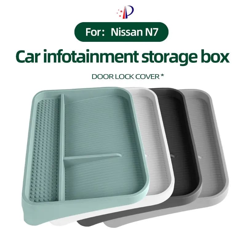 Applicabile a Dongfeng Nissan N7 Schermo dedicato Scatola portaoggetti posteriore Console centrale Scatola portaoggetti in silicone Modifica interna