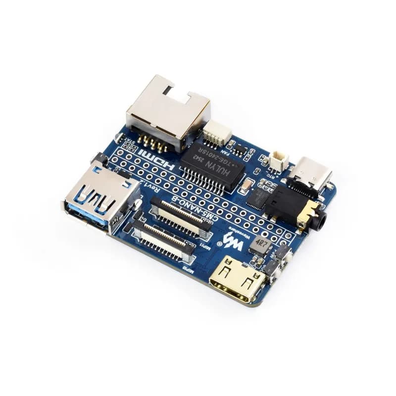 Waveshare CM5-NANO-B Mini Expansion Board For Raspberry Pi Compute Module 5, Same Size As The CM5, Supports 4K HDMI, USB 3.2