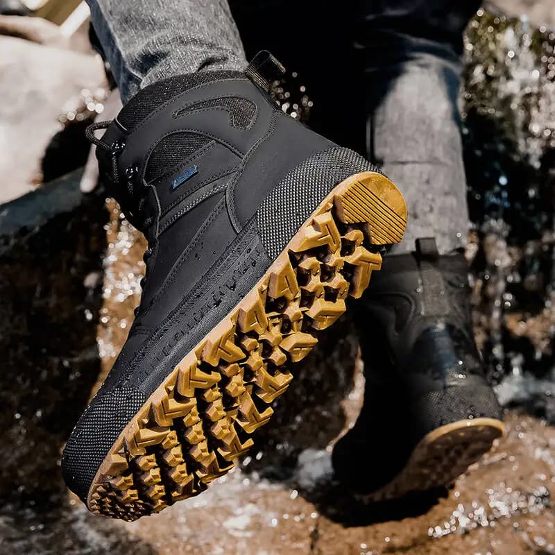 Stivali da Trekking da Uomo Impermeabili Antiscivolo con Suola in Gomma Resistenti all'Usura per Escursioni nella Giungla, Taglie 39-47