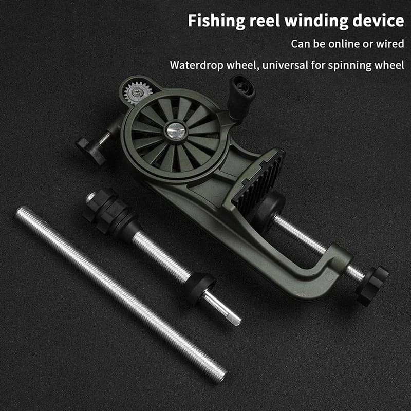 Bobina per lenza antiscivolo Avvolgitore per lenza regolabile Morsetto da tavolo Reclaimer per avvolgimento del filo da pesca alternativo all'aperto