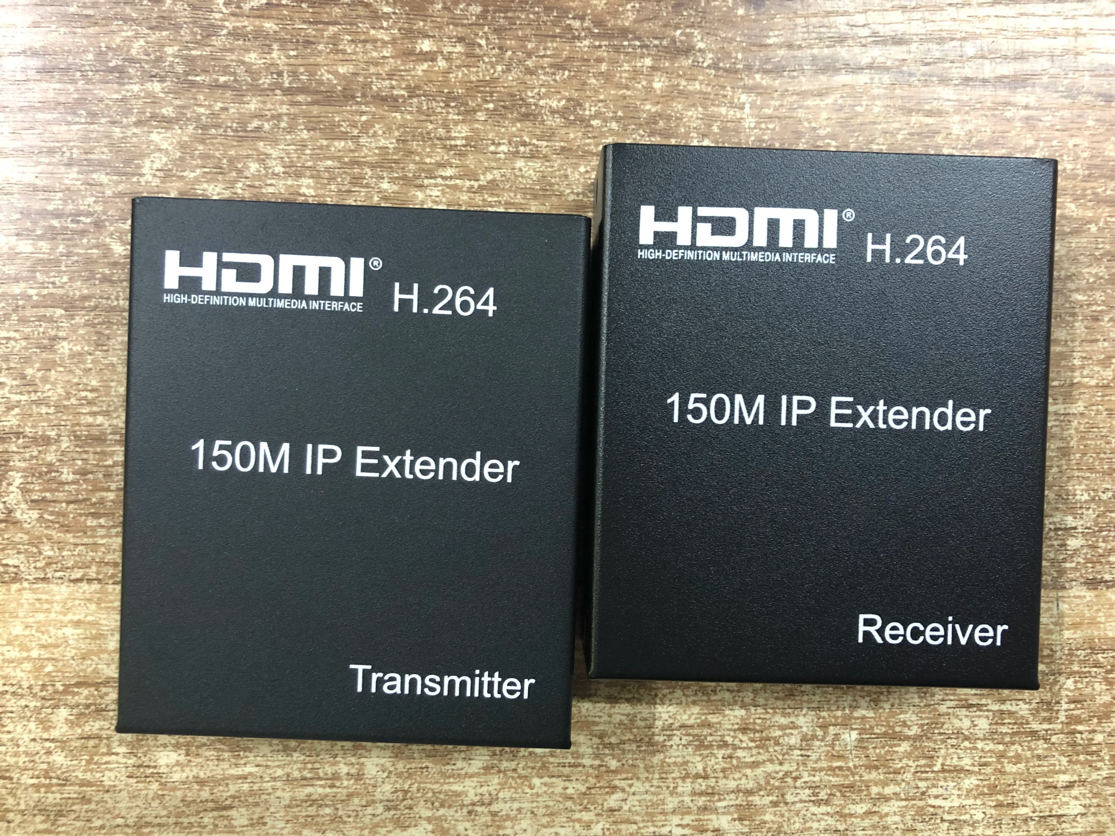 Extender HDMI IP H.264 150M, Trasmettitore e Ricevitore Video Via Cavo Ethernet RJ45 CAT6, Splitter Schermo, Supporta 1 TX a Multi RX