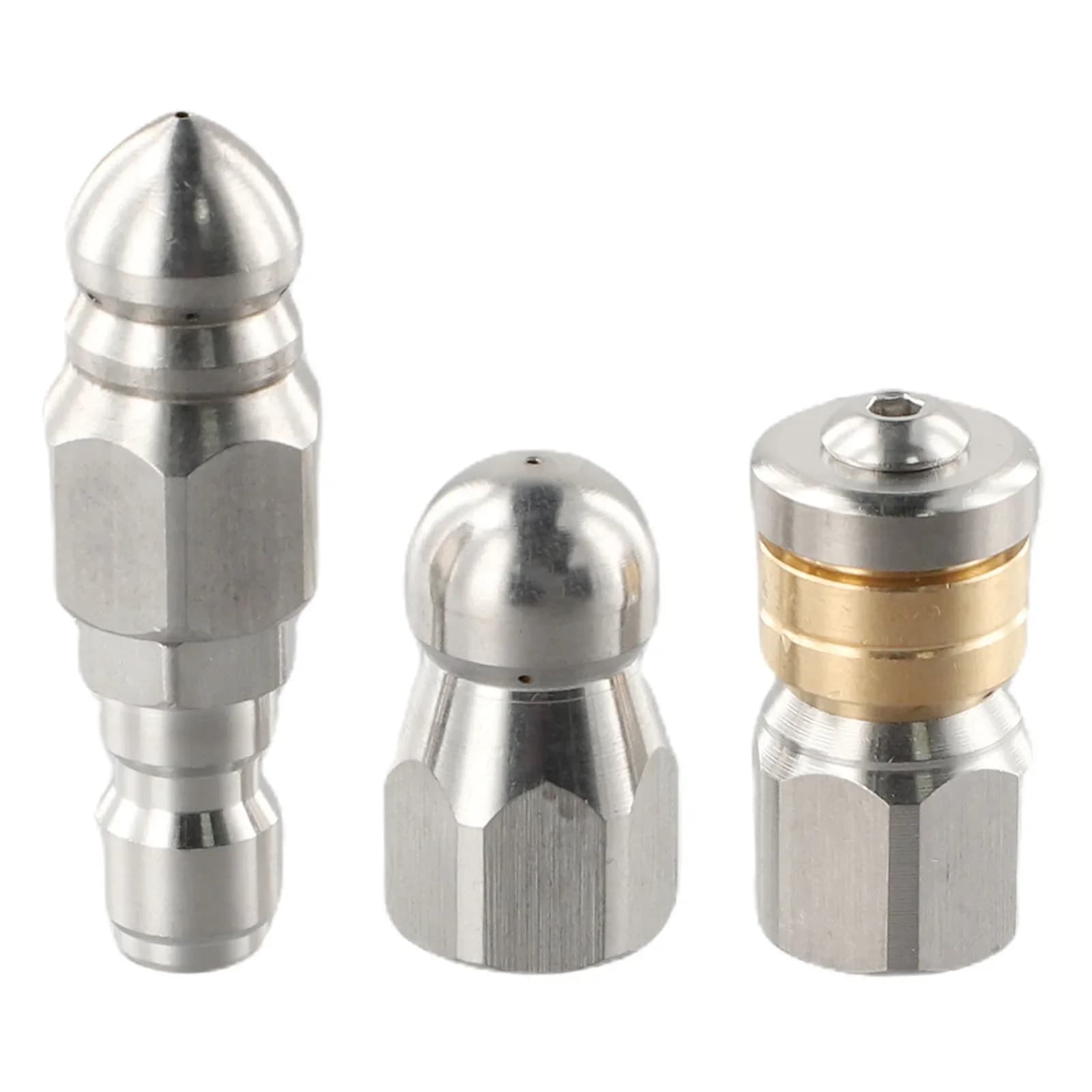 Home & Garden Jetter Nozzles Sewer Useful Washer Hose 3 X New Practical Pressure Quick Connect Stainless Steel