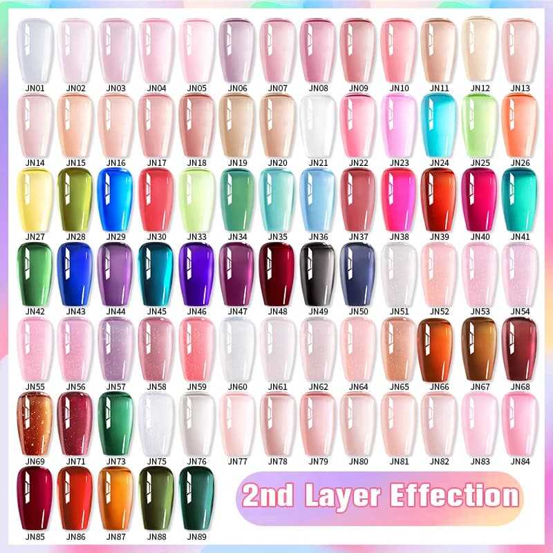 BORN PRETTY Smalto per unghie gel nudo gelatina trasparente 10ml Vernice di cristallo glitter trasparente semipermanente per nail art fai da te a casa