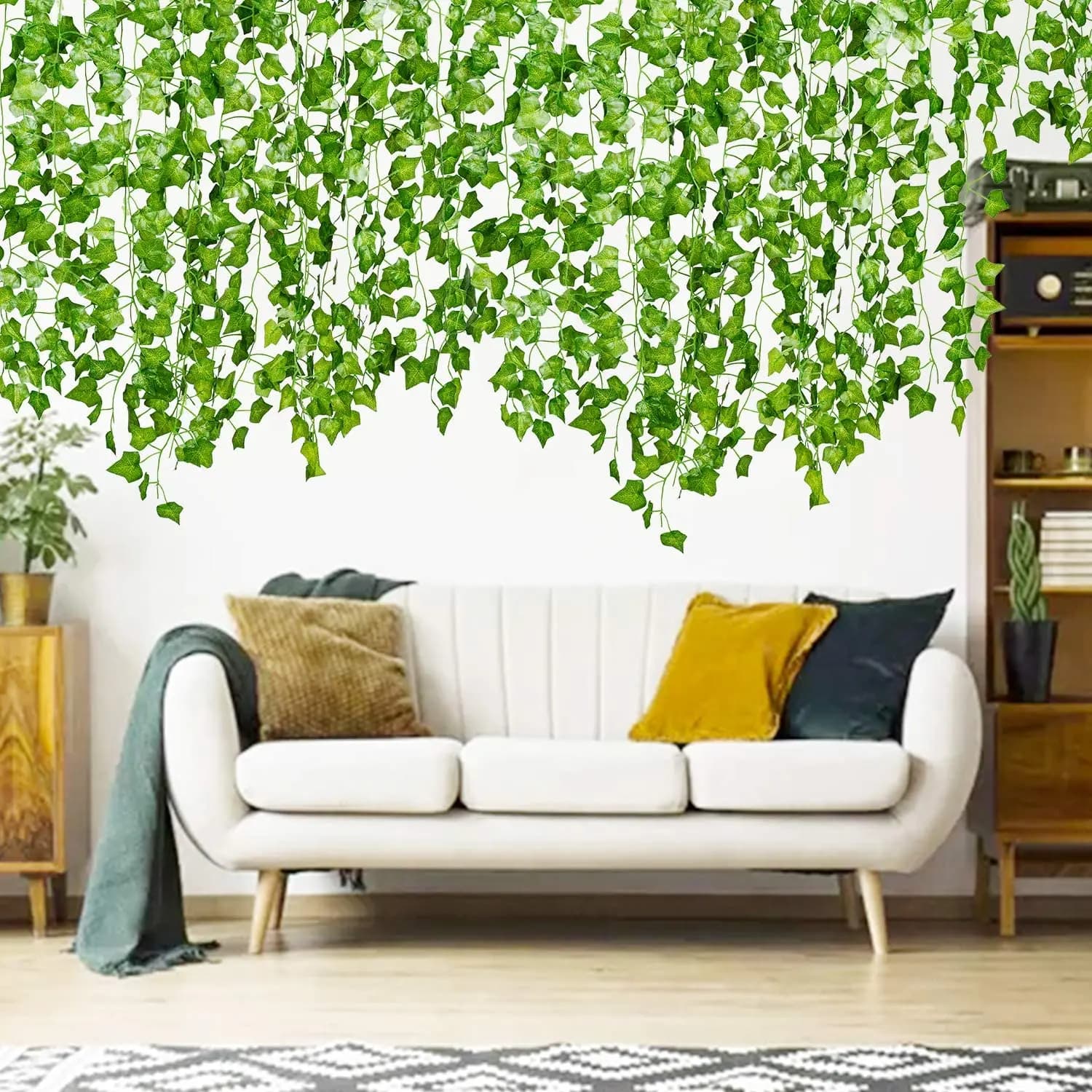 12/6/1pcs Fake Ivy Leaves Artificial Garland Greenery Hanging Plant Vine Wedding Wall Party Room Decor