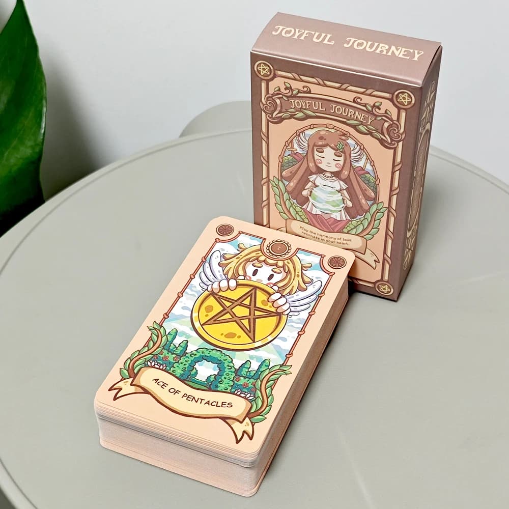 10.3*6 cm Joyful Journey Tarot Rider-waite System Cartoon Simpatico mazzo di tarocchi 79 carte (include 1 carta speciale)