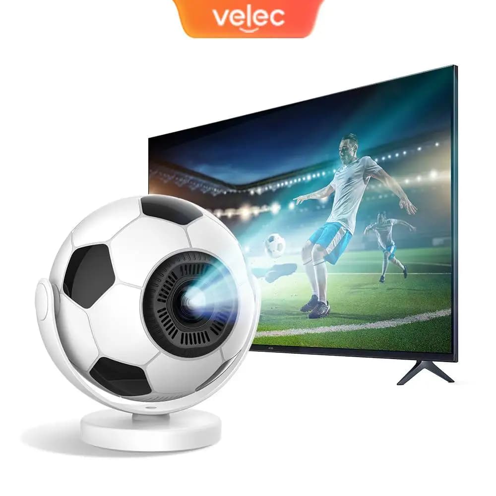 Velec Projector HY300F 290ANSI 720P 8K Portable Android14 Home Mini Projector Outdoor Football Fans Gift Support Netflix Youtube