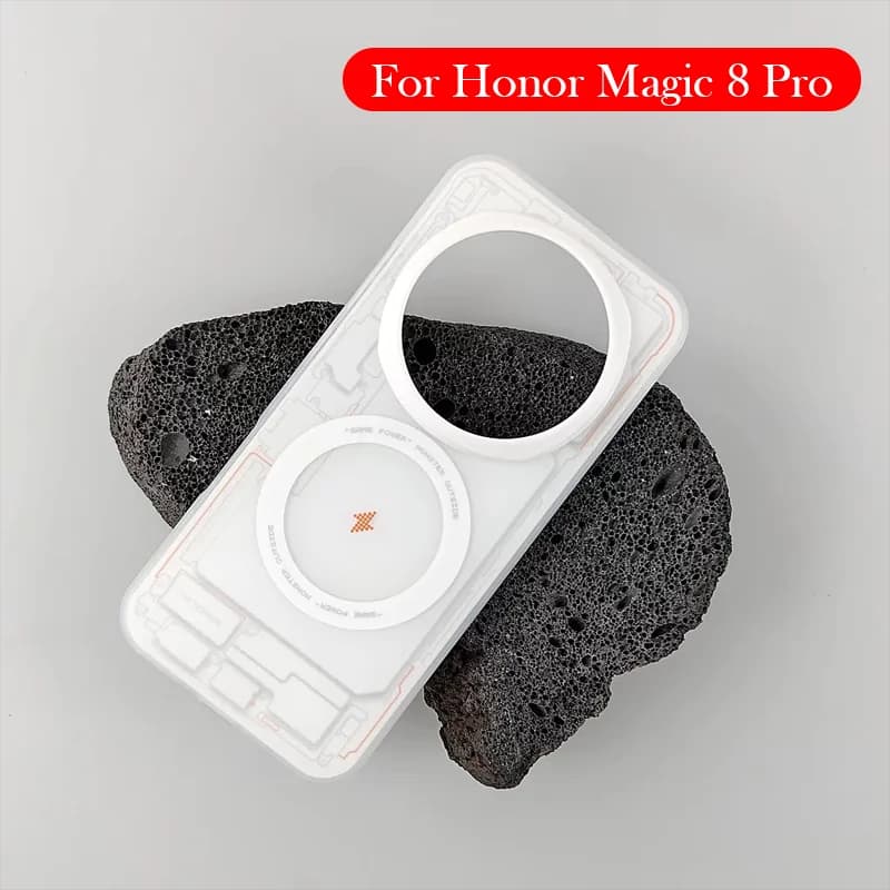 Custodia opaca per Honor Magic 8 Pro con ricarica wireless, cover posteriore per HONOR MAGIC 8 PRO