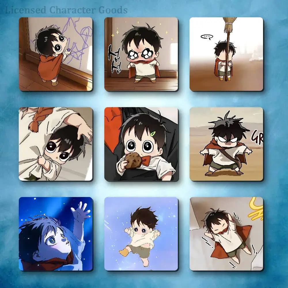 Mori On the W-Way to M-Meet M-Mom Refrigerator Magnets Square Tiles with Magnetic Sheets Printed for Decoration Collect 55mm