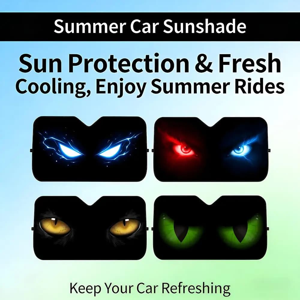 Parasole Retrattile per Auto Dark Eyes, Protezione UV per Parabrezza