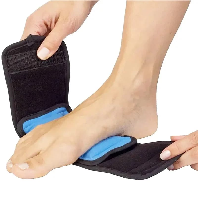 Piccolo impacco di ghiaccio in gel riutilizzabile, impacco di supporto per lesioni e sollievo dal dolore, avvolgimento per terapia del freddo, per mano, arco del piede, polso, gomito