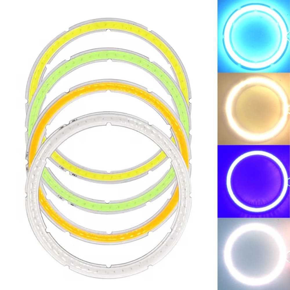 25mm-110mm Forma annuale COB Angel Eyes LED Beads 12V 2.5W-12W Cob LED Diode Chip On Board Ring Sorgente luminosa LED 120 ° Illuminazione