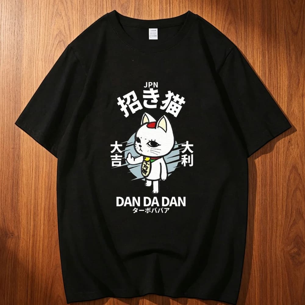 Dandadan cotton shirt teen Trendy Psychedelic aesthetic korean clothes top tees hip hop Pop Culture streetwear Colorful Digital