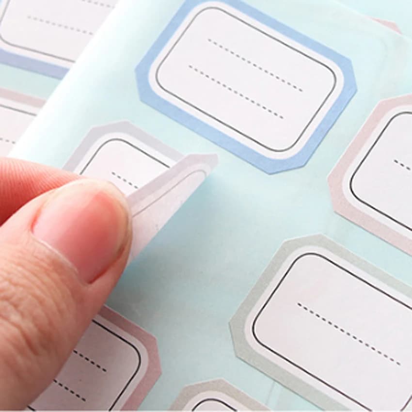 12 fogli Etichetta adesiva autoadesiva bianca Nome Numero Nota vuota Etichette scrivibili Tag Cancelleria 11,9 * 9 cm