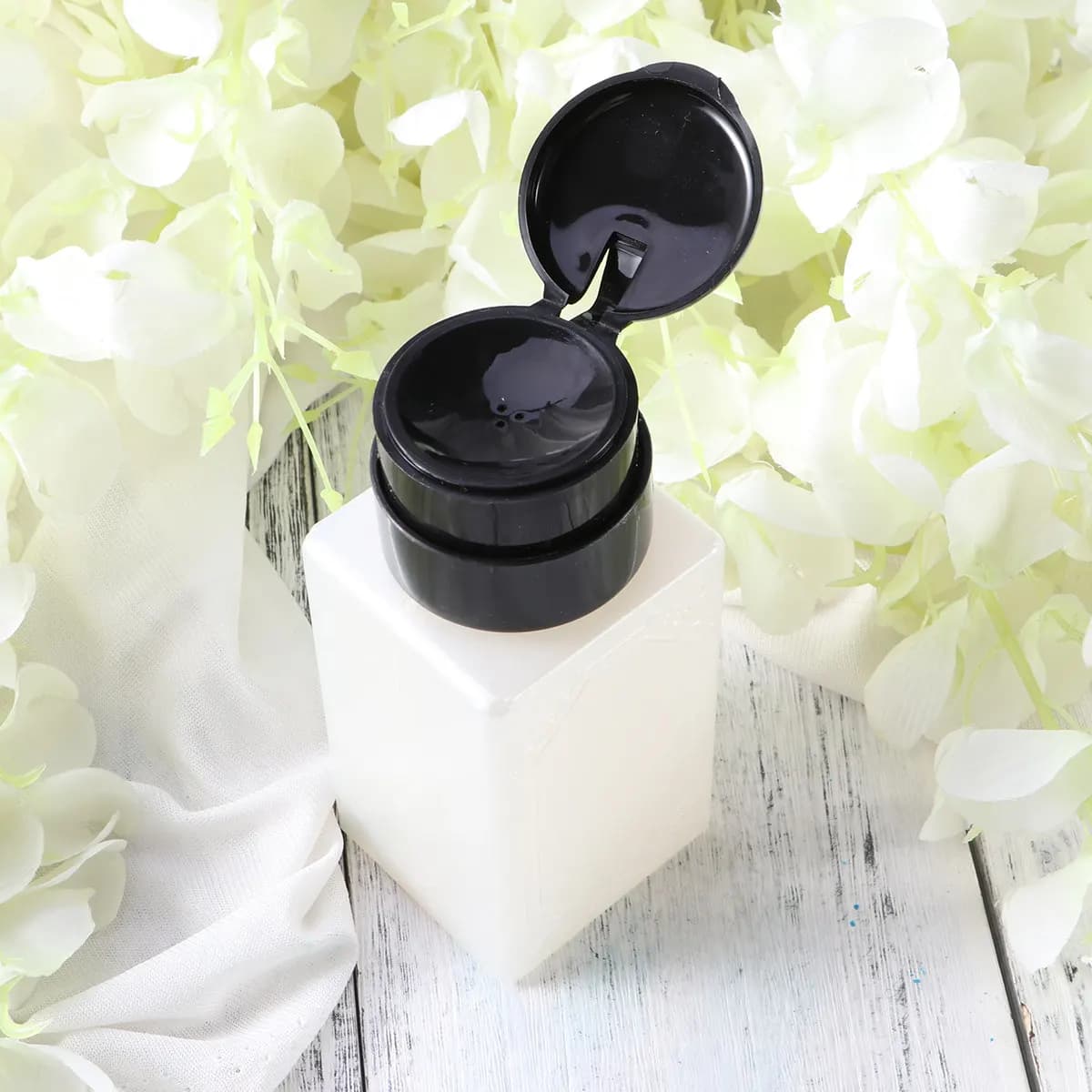 Press Pump Bottle Acrylic Gel Nail Polish Remover Dispenser Liquid Alcohol Empty Makeup Storage Container Push Down