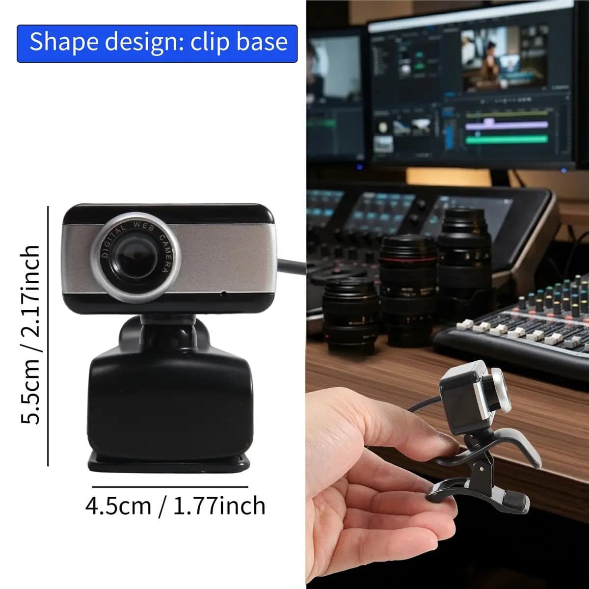 A73T Webcam Web Camera for Skype with Built-in Microphone USB Video Camera for Desktop Notebook PC