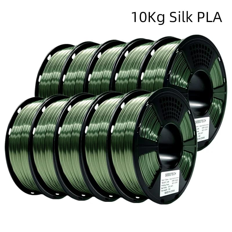 GEEETECH 10Kg 3d Silk PLA Filament 1,75mm Wire Spool For 3D Printer Material, Safety, Vacuum Packing