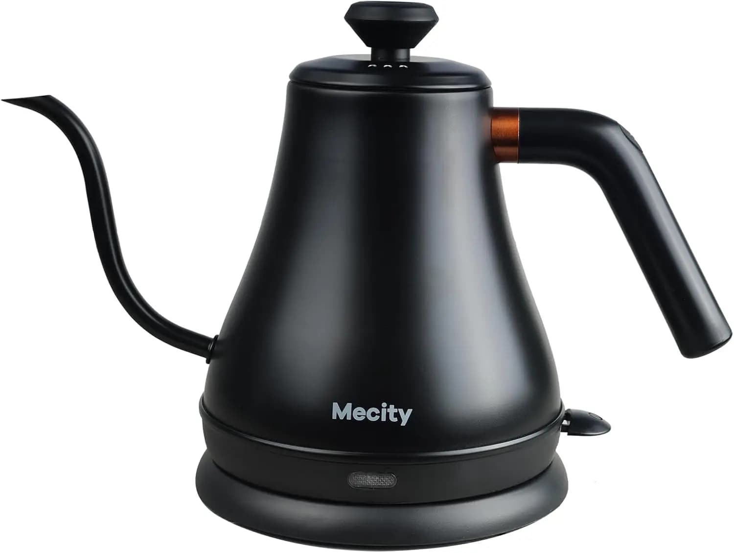 Gooseneck electric kettle: stainless steel, quick heating, automatic shutdown, 27 fl oz, matt black