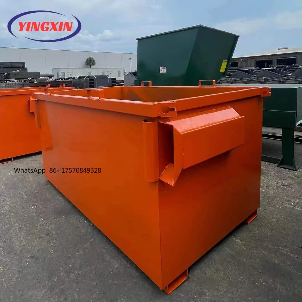 Direct 2 Yard Construction Dumpster Container Front Lift Recycling Rectangle Bin Waste Treatment Machinery